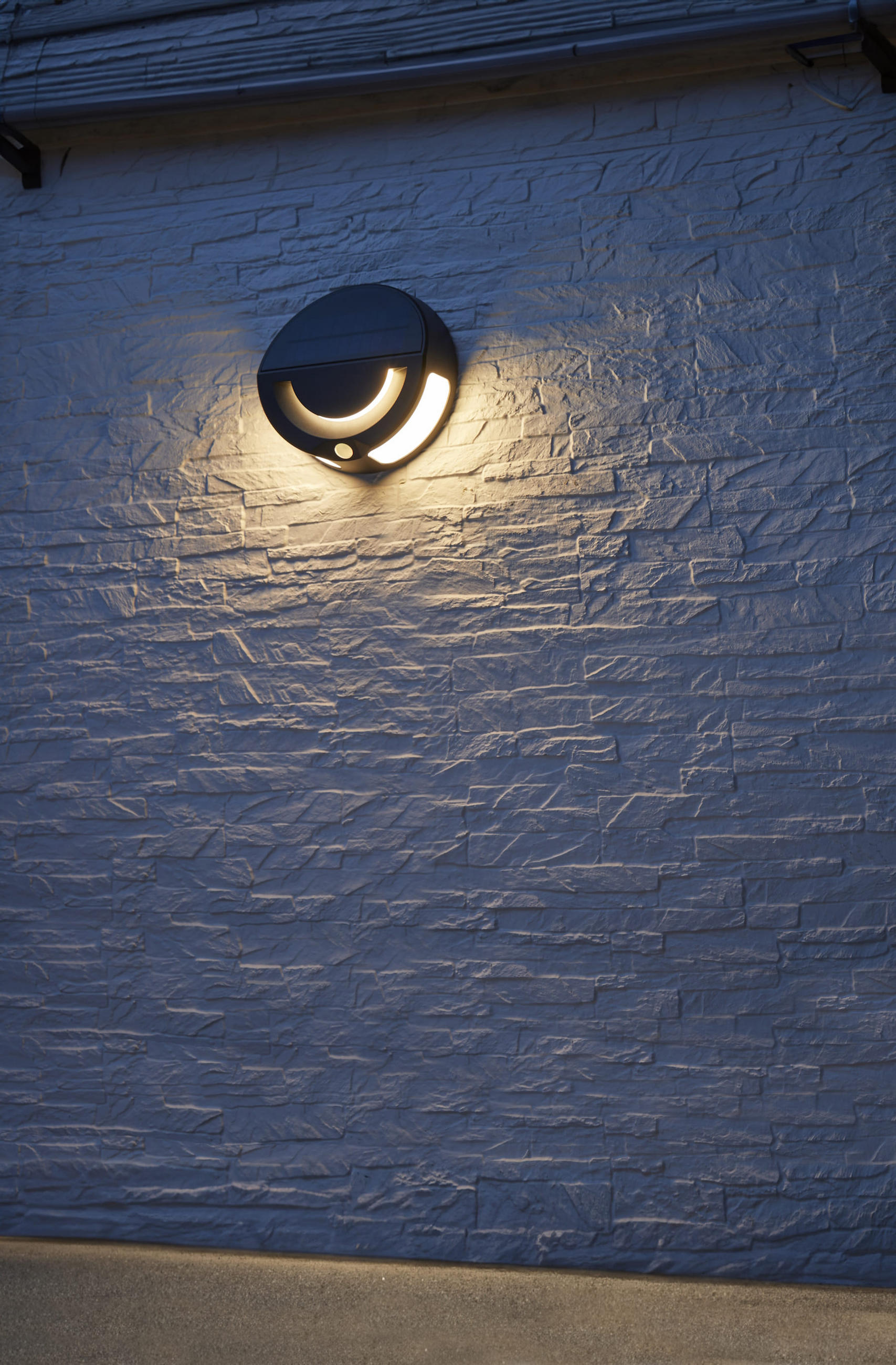 LED-WANDLEUCHTE Solar Außenbereich Dämmerungssensor 45 Auslösungen Nachtlicht - Schwarz, Kunststoff (19/19/6.7cm) - Northpoint