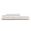 SOFA Jodie aus strukturiertem Stoff leichtes beige 3 Sitzplätze - Beige, Textil (102/70/262cm) - Micadoni