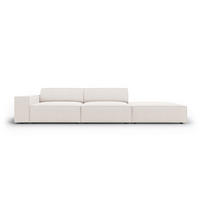 SOFA Jodie aus strukturiertem Stoff leichtes beige 3 Sitzplätze - Beige, Textil (102/70/262cm) - Micadoni
