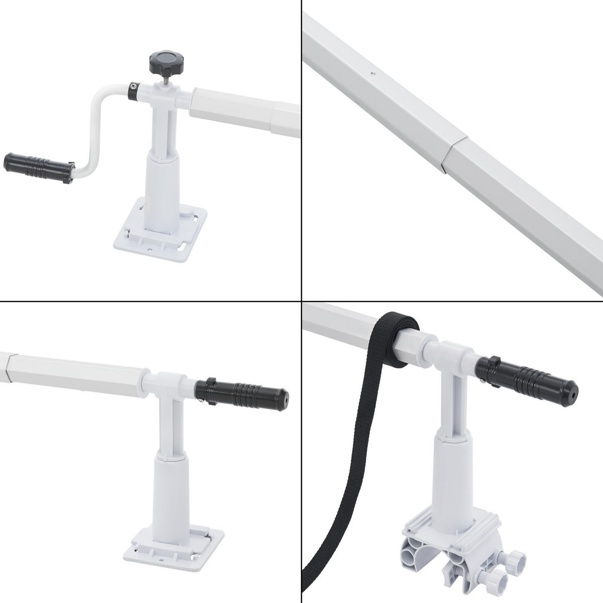 AUFROLLER Oliveti - Silberfarben/Schwarz, Kunststoff/Metall (13cm) - [en.casa]