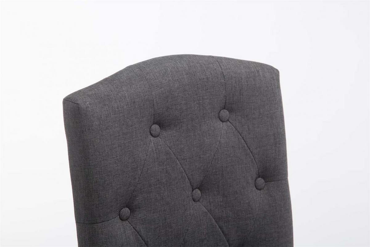 BARHOCKER Stoff dunkelgrau - Dunkelgrau/Naturfarben, Holz/Textil (42/113/57cm) - CLP