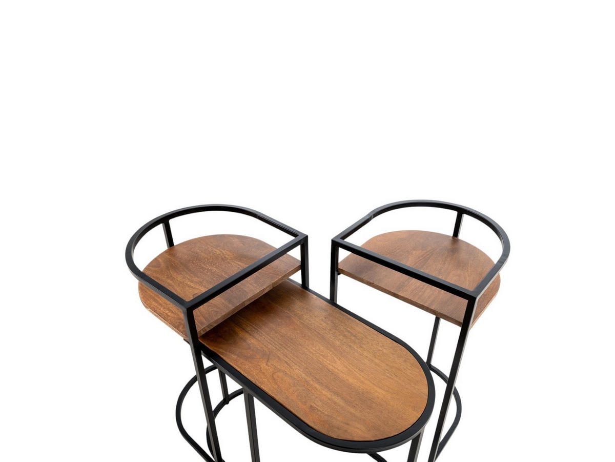 BEISTELLTISCH Jasmin Mangoholz 65 cm / 34 cm Natur - Naturfarben, Holz (34/65/60cm) - Villa Möbel