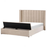 POLSTERBETT 160/200cm Beige Noyers - Beige, Textil (160/200cm) - Beliani