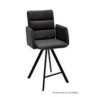 THEKENSTUHL (2er-Set) Delicia 52x109x60 Schwarz/Anthrazit - Anthrazit/Schwarz, Kunststoff (60/109/52cm) - 58aufmkessel