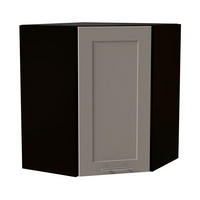 ECKHÄNGESCHRANK Oslo W10/60 Schwarz / Kaschmir Matt 60 / 60 / 72cm - Kaschmir/Schwarz, Holz/Holzwerkstoff (60/72/60cm) - Feldmann-Wohnen