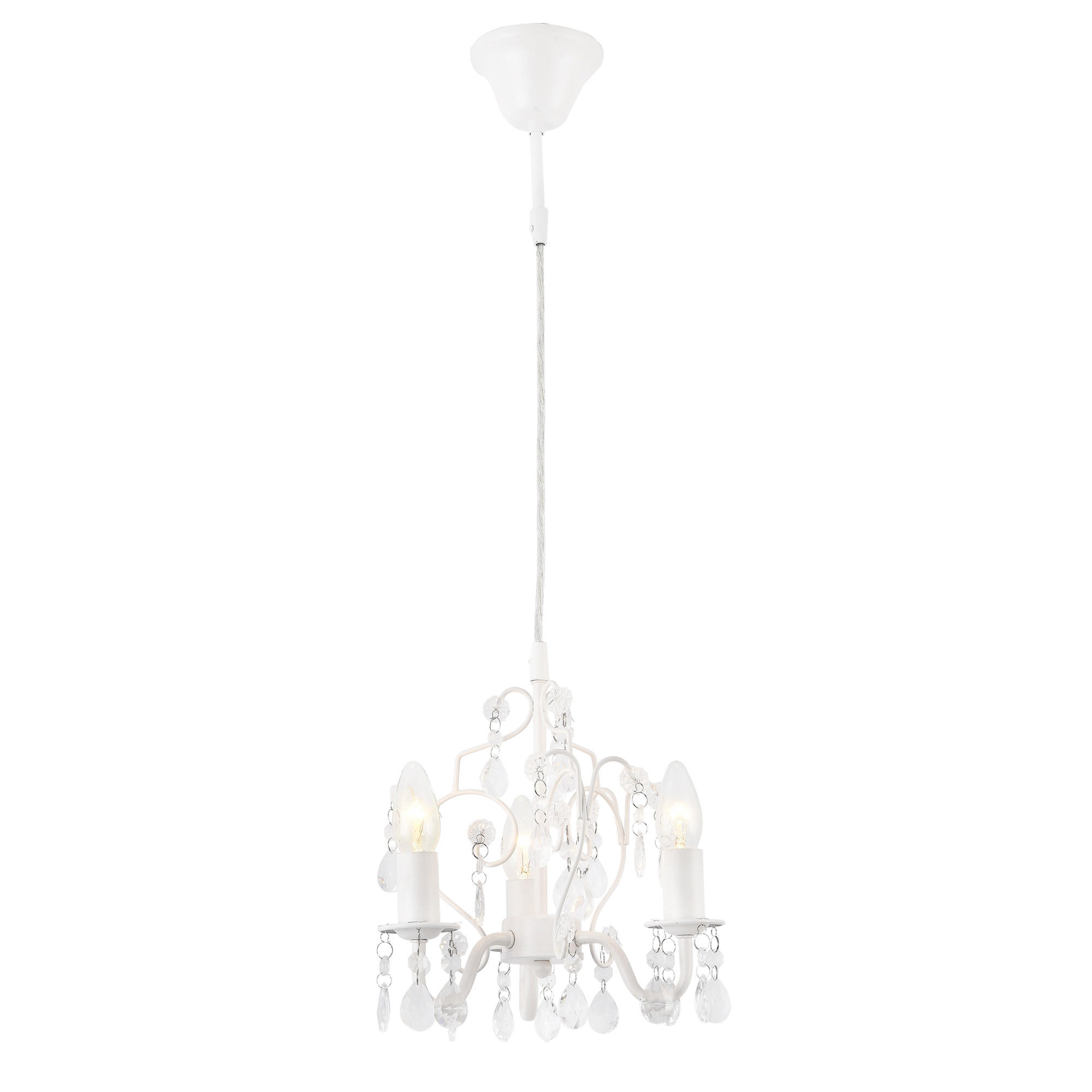 KRONLEUCHTER Luzern - Weiß, Metall (26/26/140cm) - lux.pro