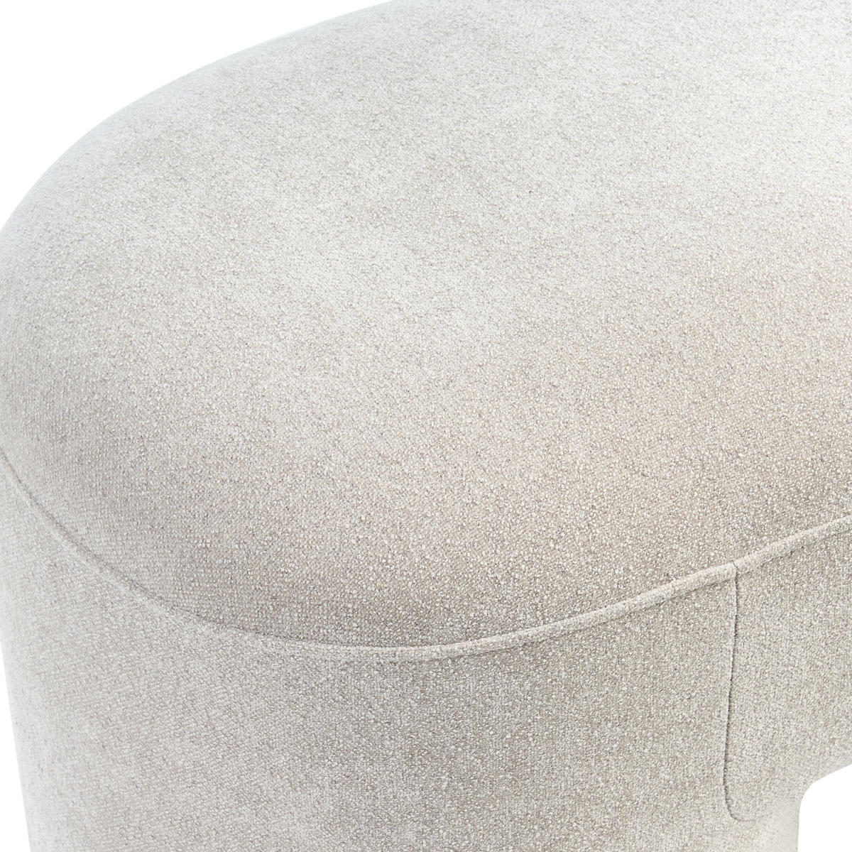 POLSTERBANK Bouclé Hellbeige Decorah - Beige, Textil (88/46/39cm) - Beliani