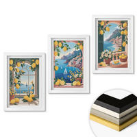 WANDBILDER 3er-Set - 20x30 cm Weißer Rahmen - Meerblick, italienische Zitronen - Weiß, Kunststoff (20/30cm) - ArtPrintCave