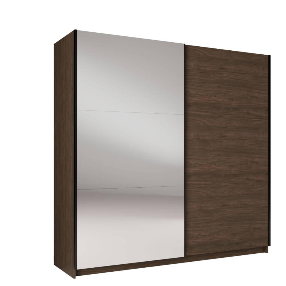 SCHIEBETÜRENSCHRANK ARSOLA 10 - 150/207/57 cm 2-Türig Walnut Villa - Walnussfarben, Holz/Holzwerkstoff (150.6/207/57.9cm)