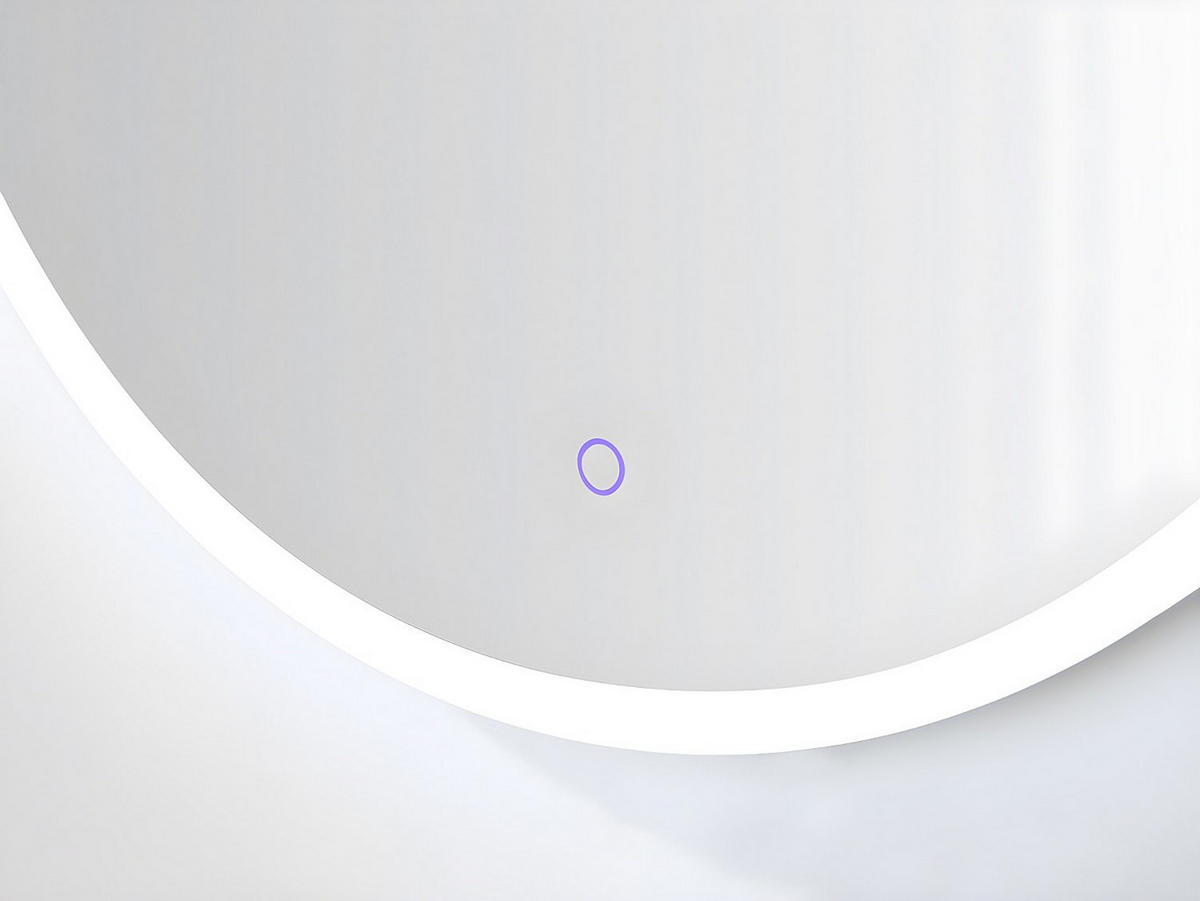 BADEZIMMERSPIEGEL rund mit LED-Beleuchtung - beschlagfrei - D 80 cm - DANIELA - Transparent, Glas (80/80/3.5cm) - Vente-Unique