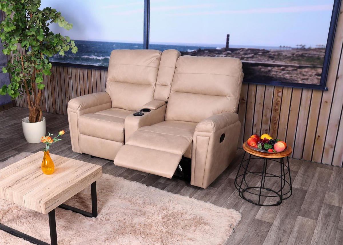 2ER KINOSESSEL Beige - Beige, Textil (157/102/166cm) - MCW