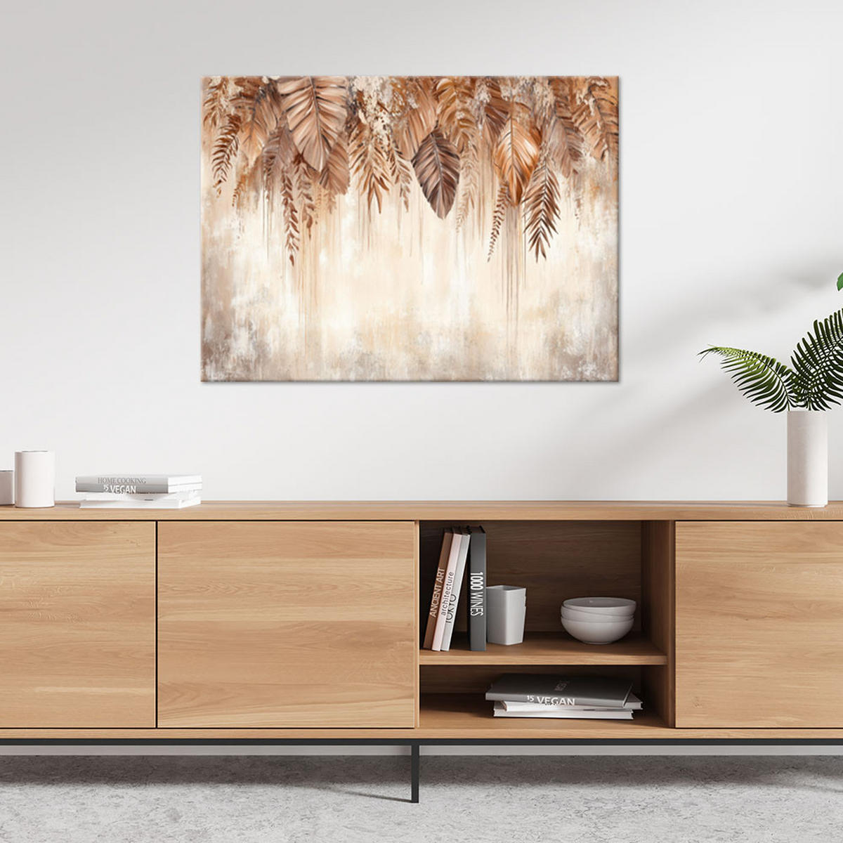 LEINWANDBILD Natur und Botanik 120x80cm - Braun, Textil (120/80cm) - Feeby