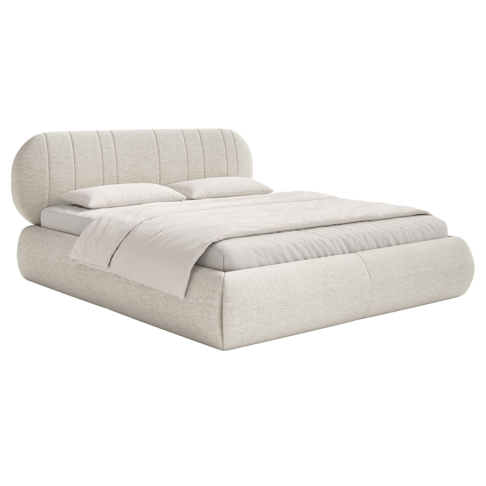 POLSTERBETT Asmelio Creme 140x200 cm - Creme, Kunststoff/Textil (140/200cm) - Selsey