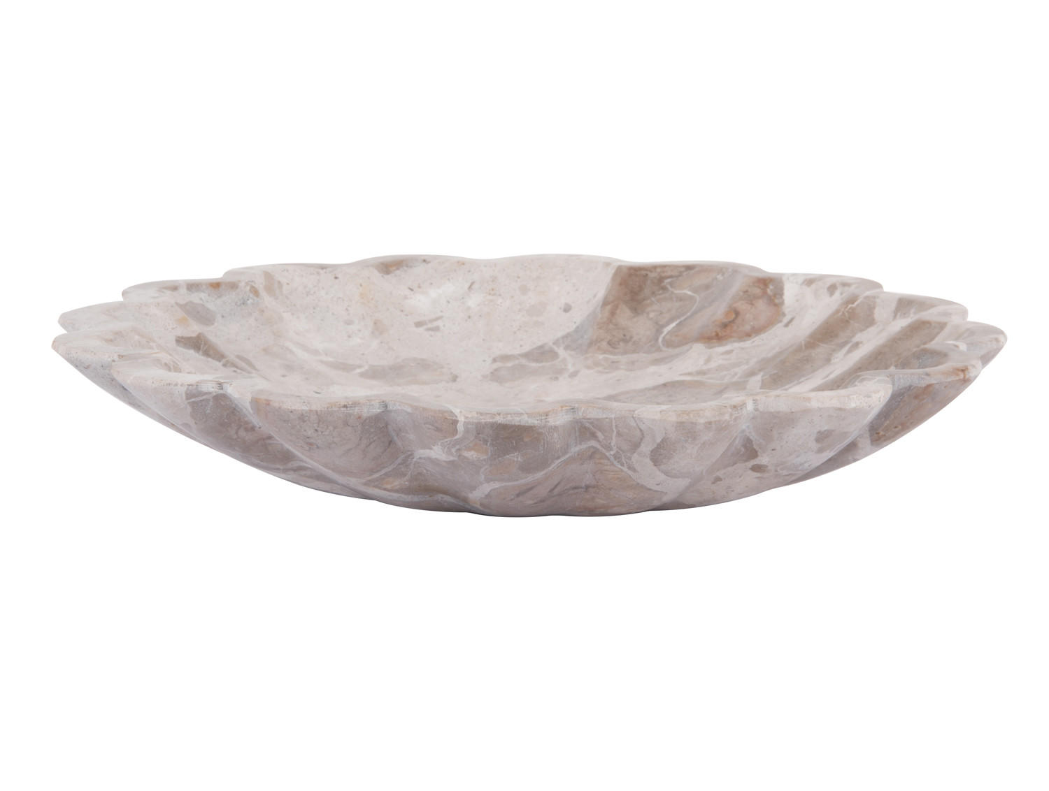 SCHALE Flower 30/30/6 cm - Braun, Naturmaterialien (30/6cm) - Present Time