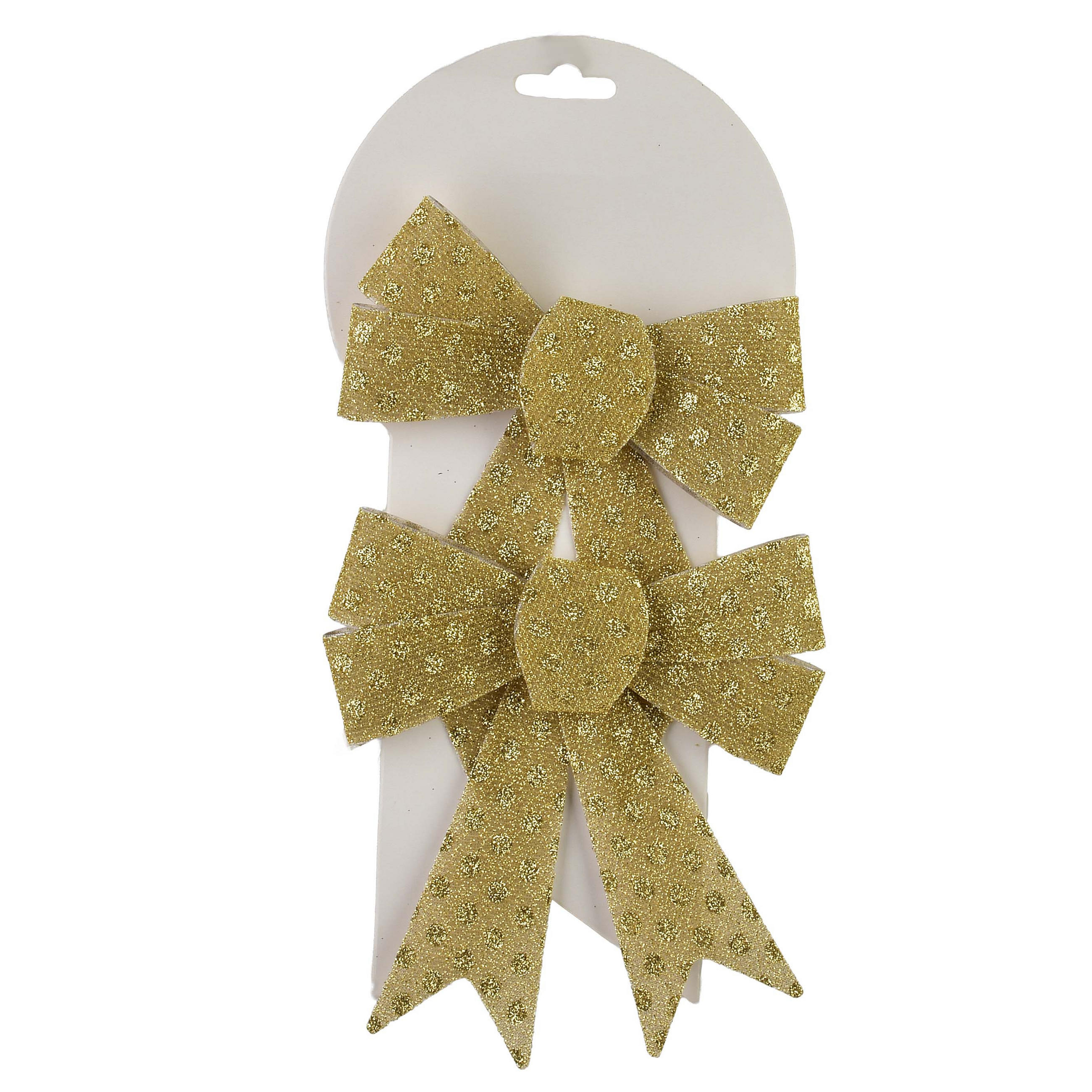 SCHLEIFE Santa Lila 2er Set Gold 15x15x15,5 cm Kunststoff - Goldfarben, Kunststoff (15/15.5/15cm) - Mondex