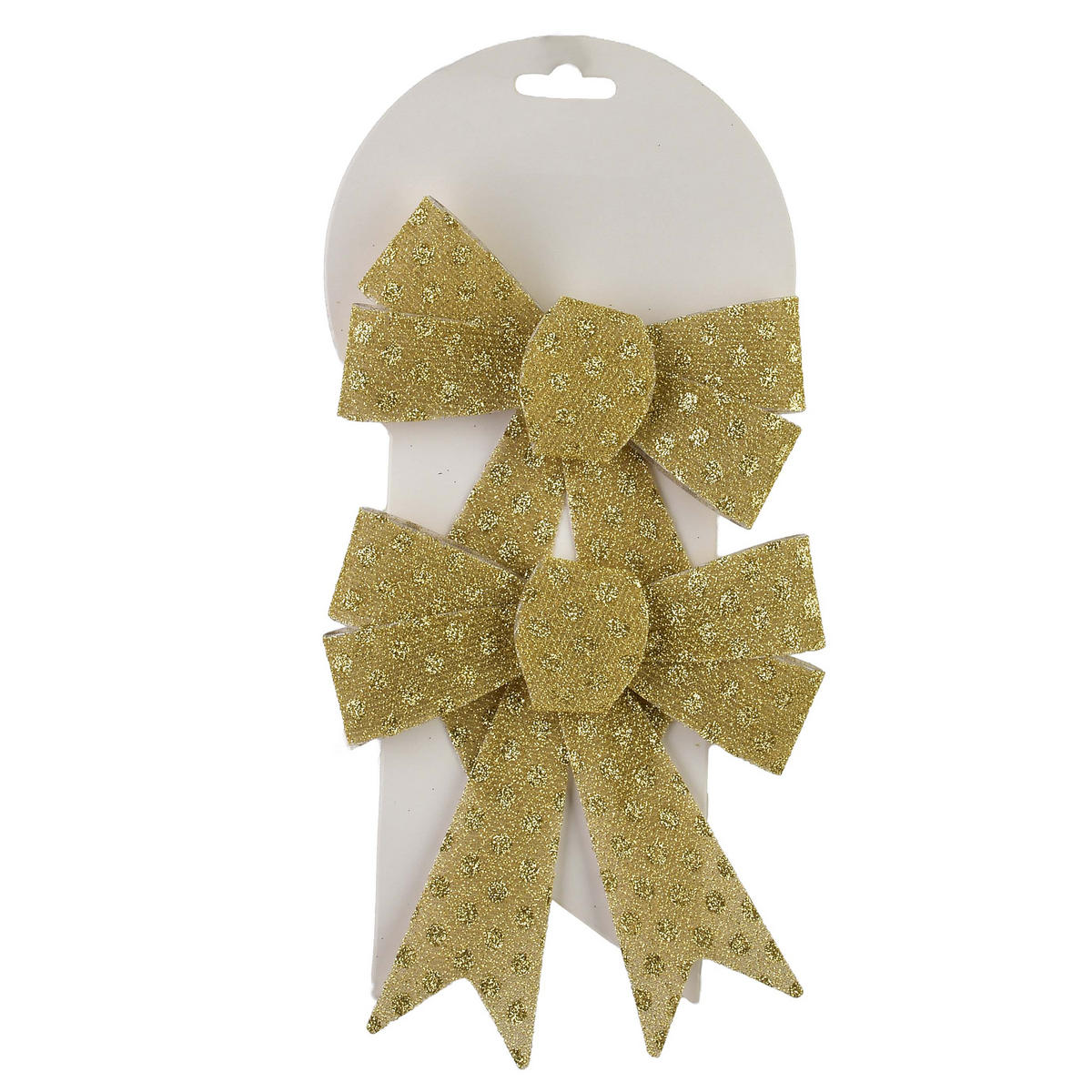 SCHLEIFE Santa Lila 2er Set Gold 15x15x15,5 cm Kunststoff - Goldfarben, Kunststoff (15/15.5/15cm) - Mondex