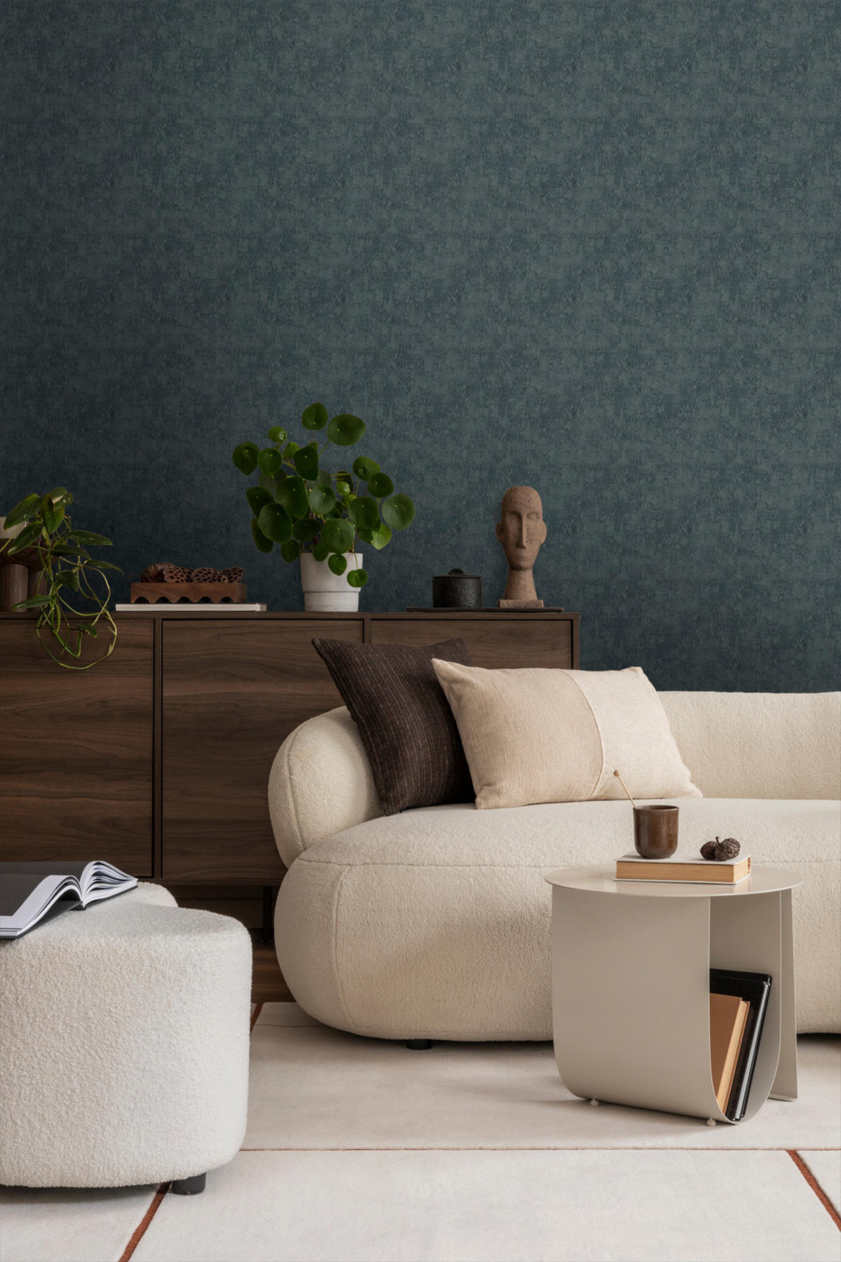 TAPETE Leinen-Optik 53 cm x 10 m - Blau, Papier (53/1000cm) - Sanders & Sanders