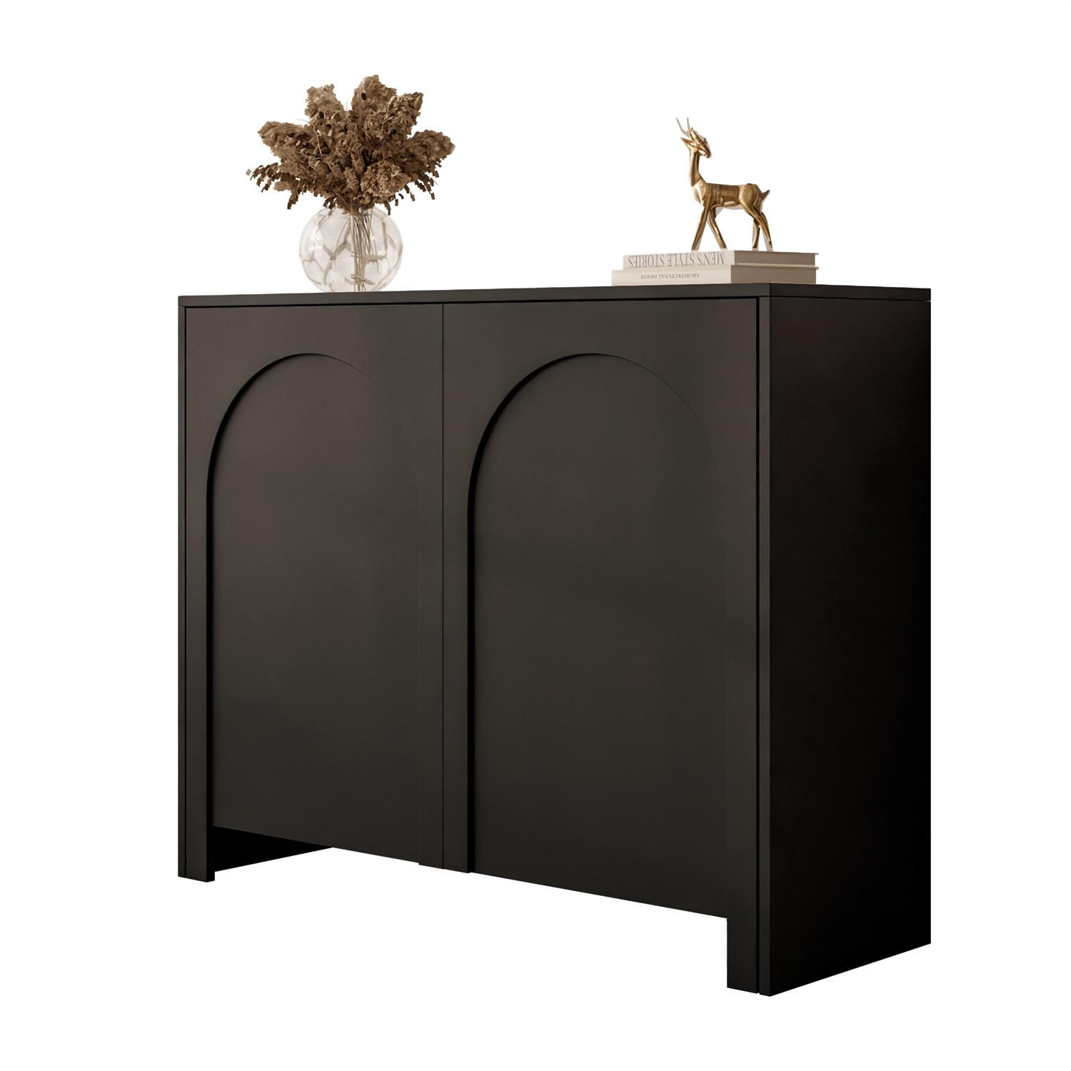 KOMMODE ARIADNA schwarz zweitürig - Schwarz, Holzwerkstoff (104/83/35cm)