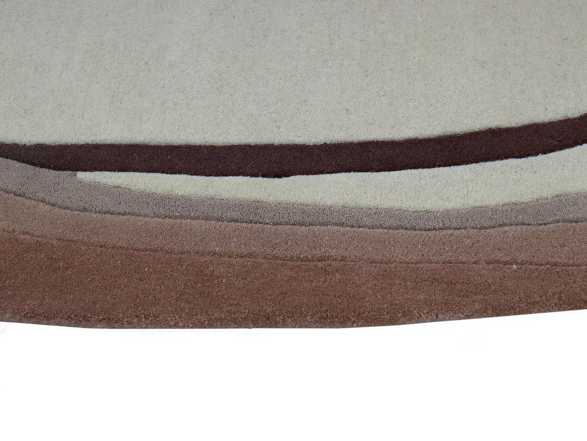 WOHNZIMMERTEPPICH - 225 cm x 160 cm - stoff - braun, elfenbeinfarben Yelina - Braun/Weiß, Textil (225/160cm) - Vente-Unique