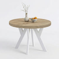 ESSTISCH Runder Ausziehbarer PERO 90/190, Eiche Sonoma/Weiss - Sonoma Eiche, Holz (190/90/77cm) - Dekori_Interiors