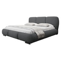 POLSTERBETT Rosa - Eichefarben/Schwarz, Holz/Textil (200/200cm) - MIRJAN24