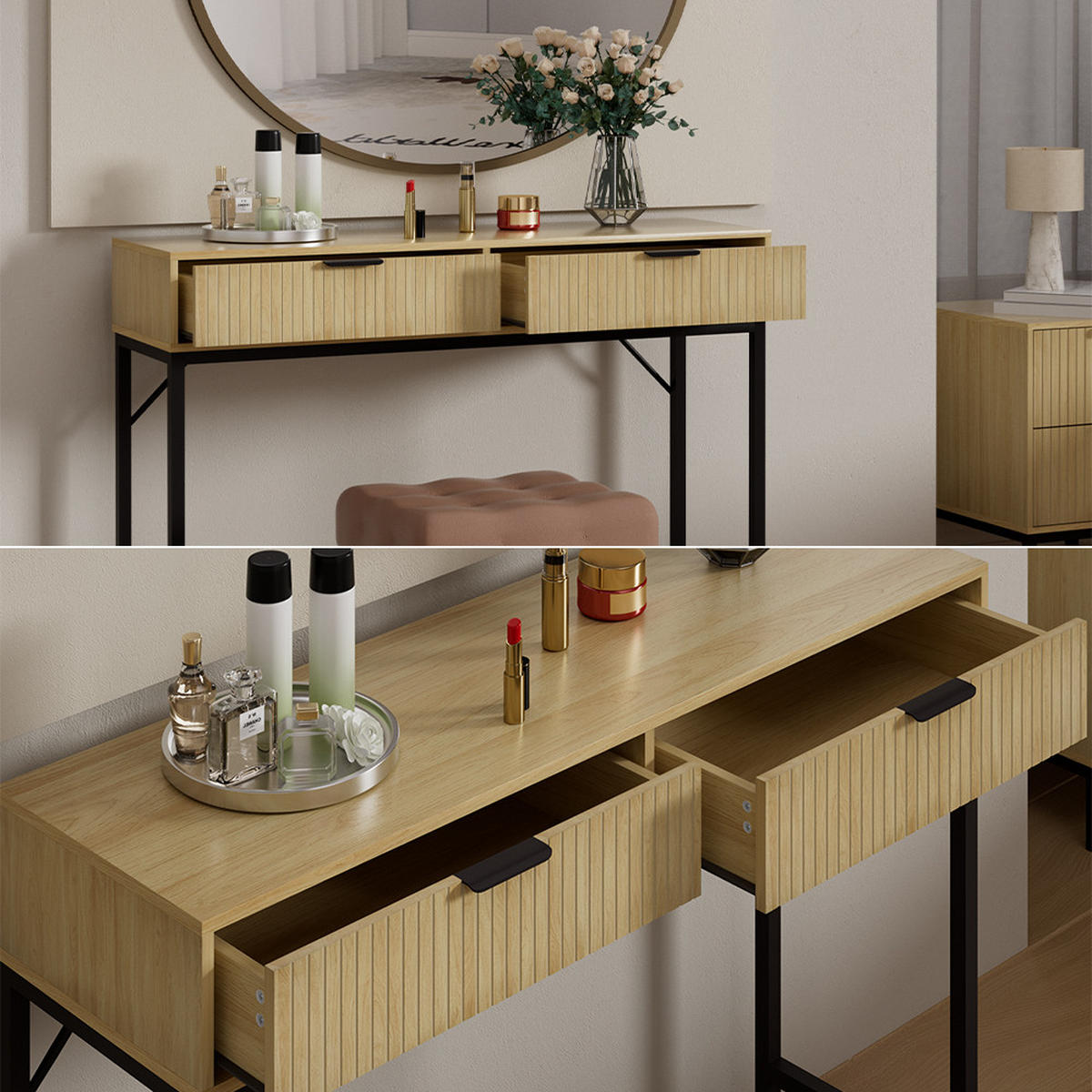 TOALETNÍ STOLEK Lennox Dub - barva dubu, kompozitní dřevo (100/75/30cm) - Vicco