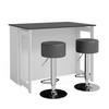 BARTISCH-SET Dominic Anthrazit/Weiß 116 x 37 cm mit 2 Barhockern - Anthrazit/Weiß, Holzwerkstoff (116/90.5/37cm) - Vicco