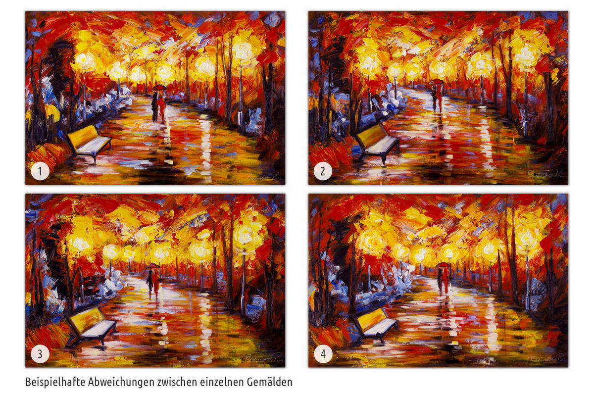 ACRYLBILD HANDGEMALT 90/60 cm - Rot, Holz/Textil (90/60cm) - KUNSTLOFT