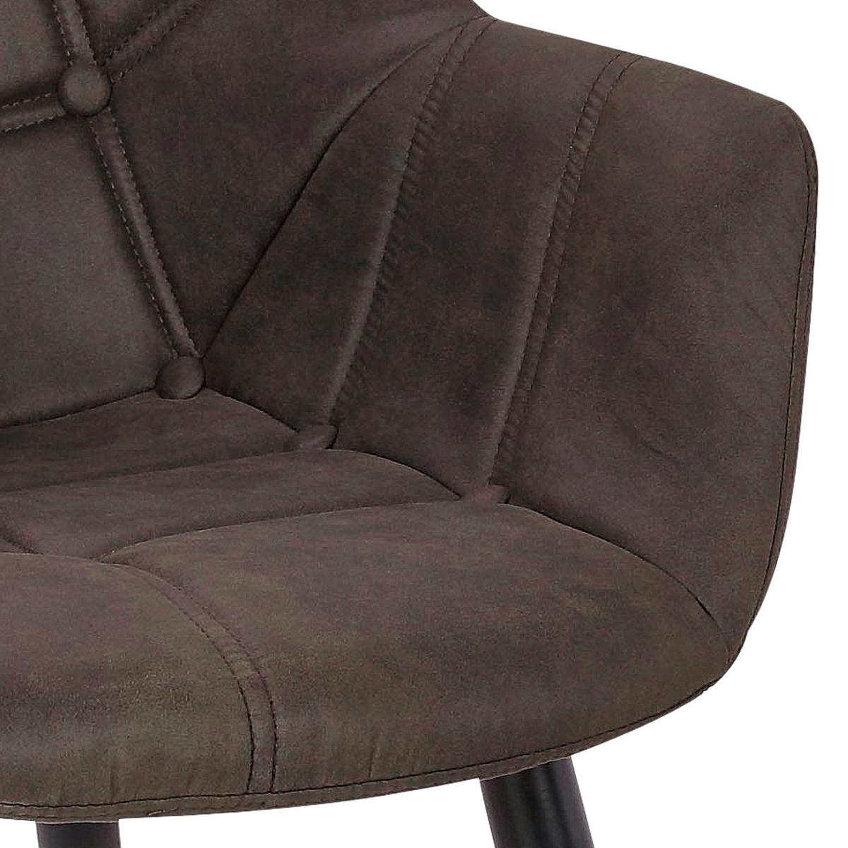 ARMLEHNENSTUHL - Metall - Braun, Textil (60/81/64cm) - home24