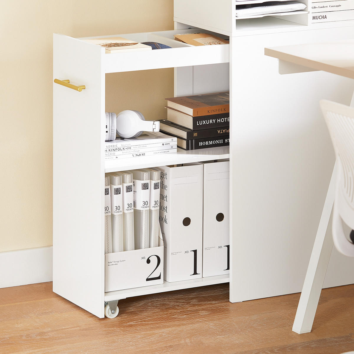 AKTENSCHRANK Weiß - Weiß, Holzwerkstoff (60/100/33cm) - SoBuy