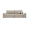BETTSOFA RUOTA Beige Bucle-Stoff mit Schlaffunktion - Beige, Textil (105/87/257cm) - MASSENO