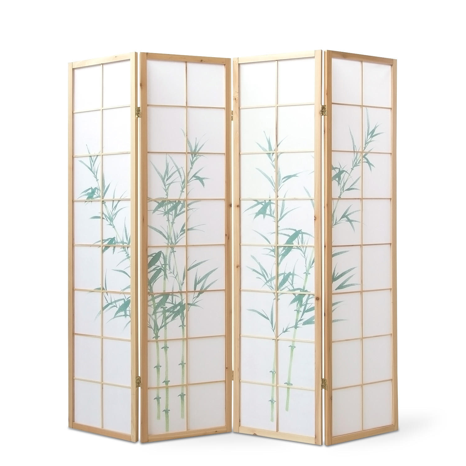 Homestyle4u Paravent Braun 176x175x2 cm