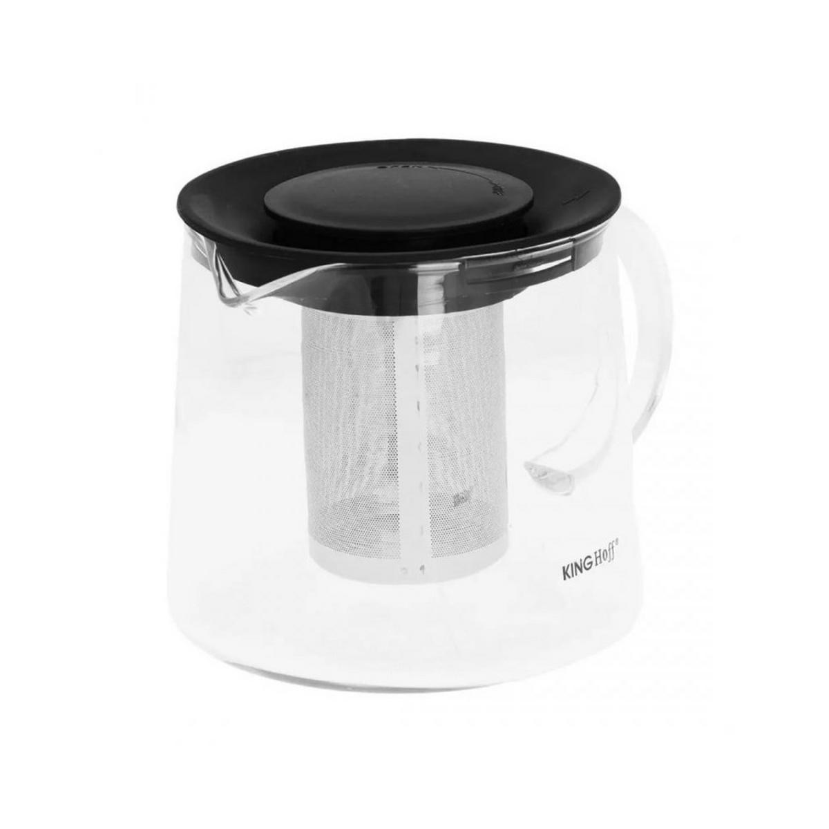 TEEKANNE Schwarz 19/19/13 cm 12191 - Schwarz, Glas (1.5L) - Kinghoff 