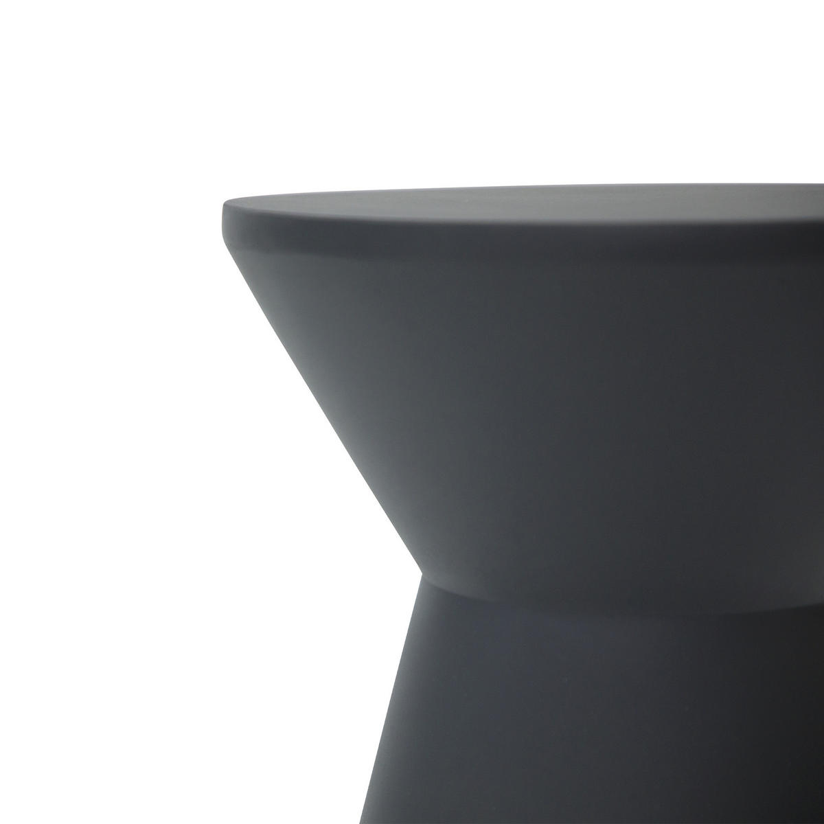 BEISTELLTISCH ROME rund Klein Betonoptik 35 x 35 x 50 cm - Schwarz, Naturmaterialien (35/35/52cm) - Elementi