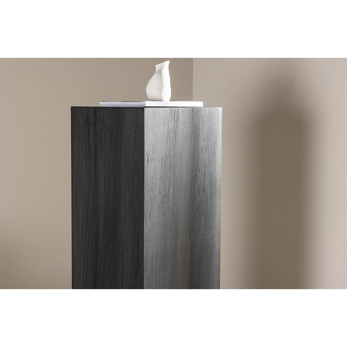 ECKTISCH, RamsvikH, Schwarz, MDF, 40 x 40 x 130 cm - Schwarz, Holzwerkstoff (40/40/130cm) - ebuy24