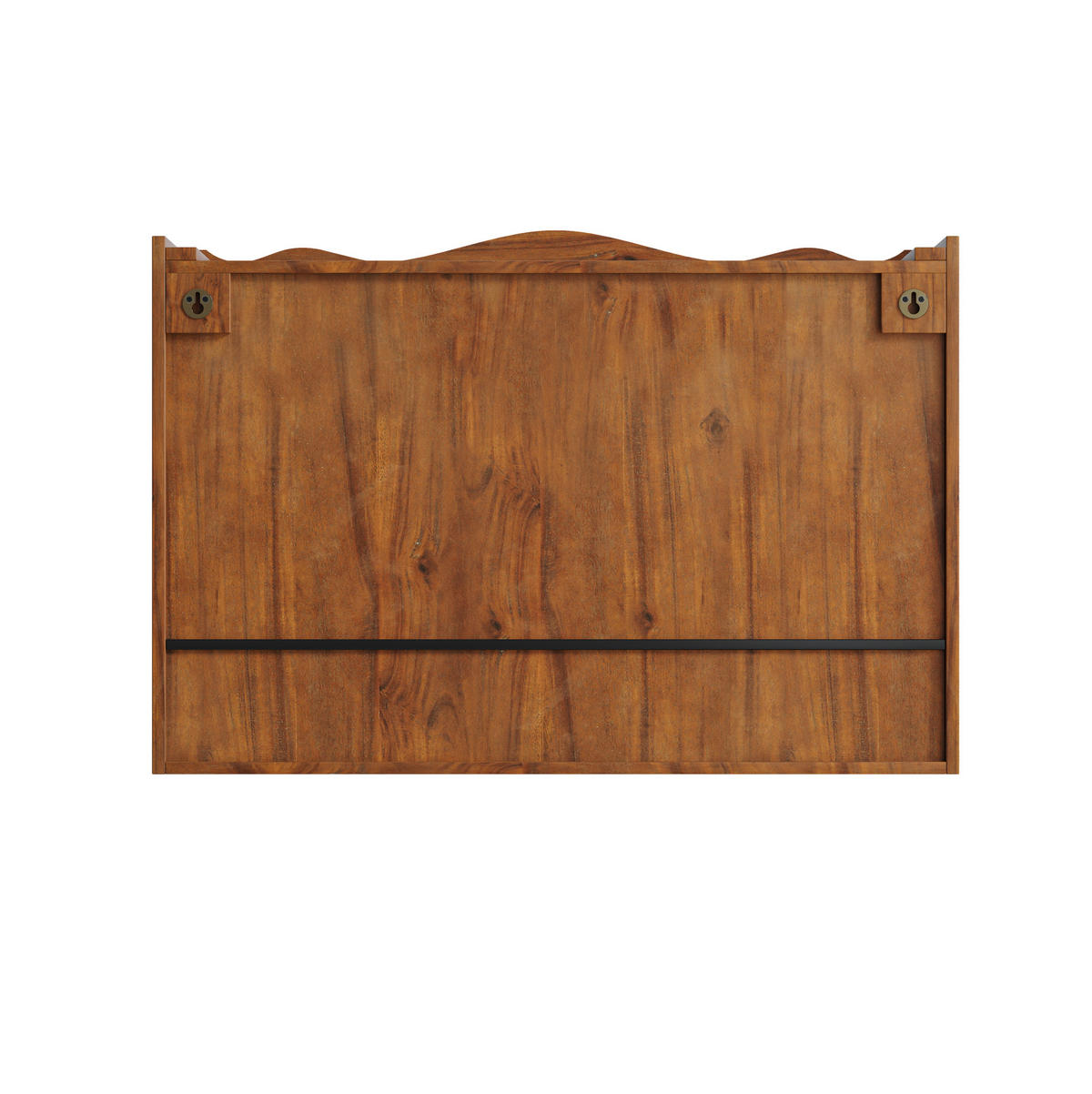 KÜCHENOBERSCHRANK 90x20x60 cm Braun aus Massivholz & Glas mit 2 Schiebetüren - Braun, Holz (90/60/20cm) - Modfu