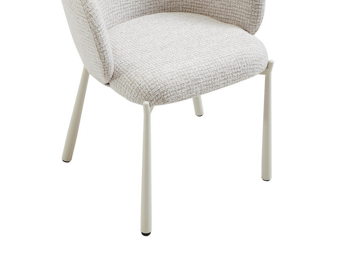 STUHL - 59 cm x 56.5 cm - stoff - cremefarben Sijola - Creme, Textil (59/78.5/56.5cm) - Vente-Unique