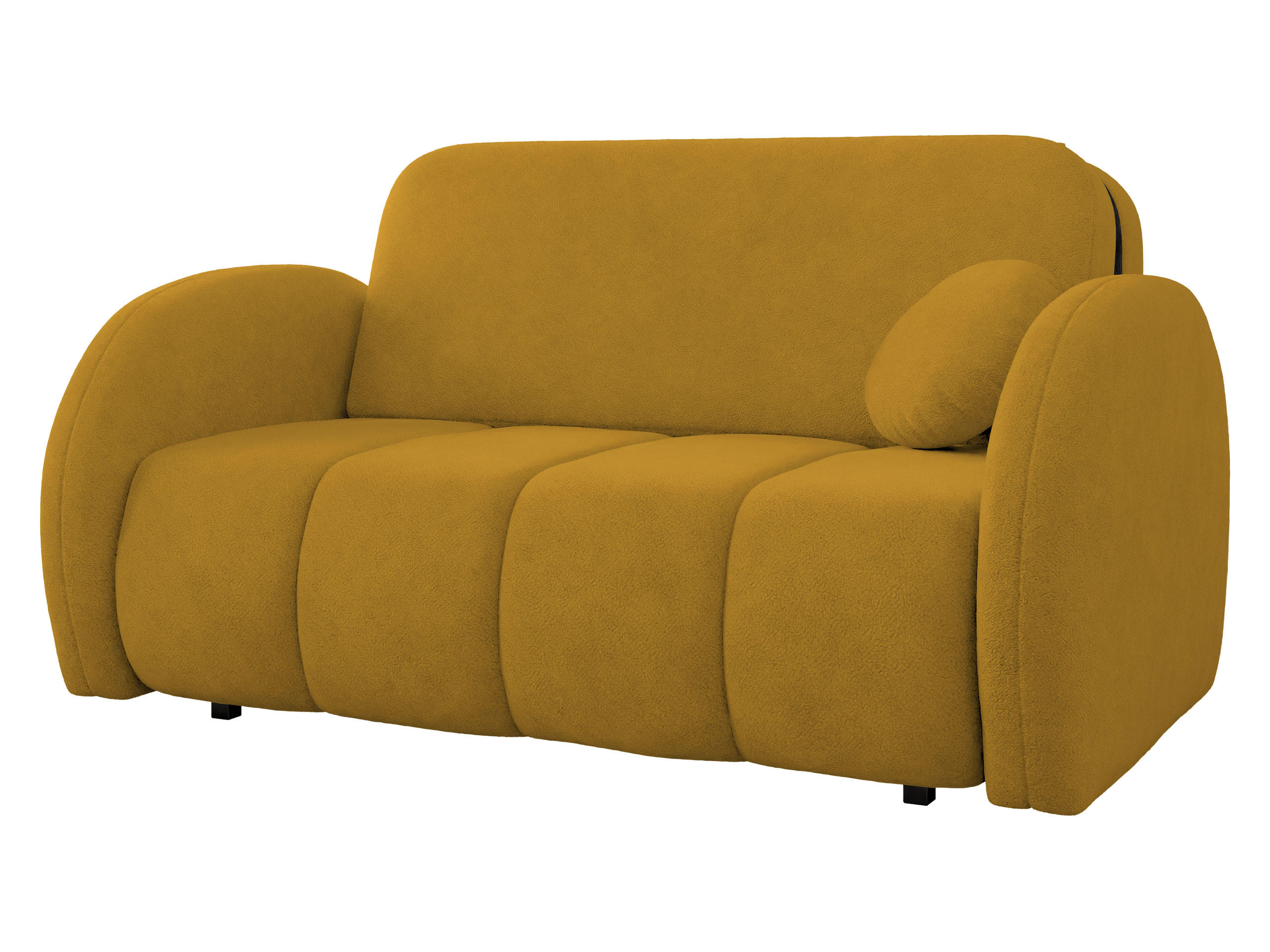 SCHLAFSOFA Viva Comfy III - Gelb/Schwarz, Holz/Textil (152/85/103cm) - MIRJAN24