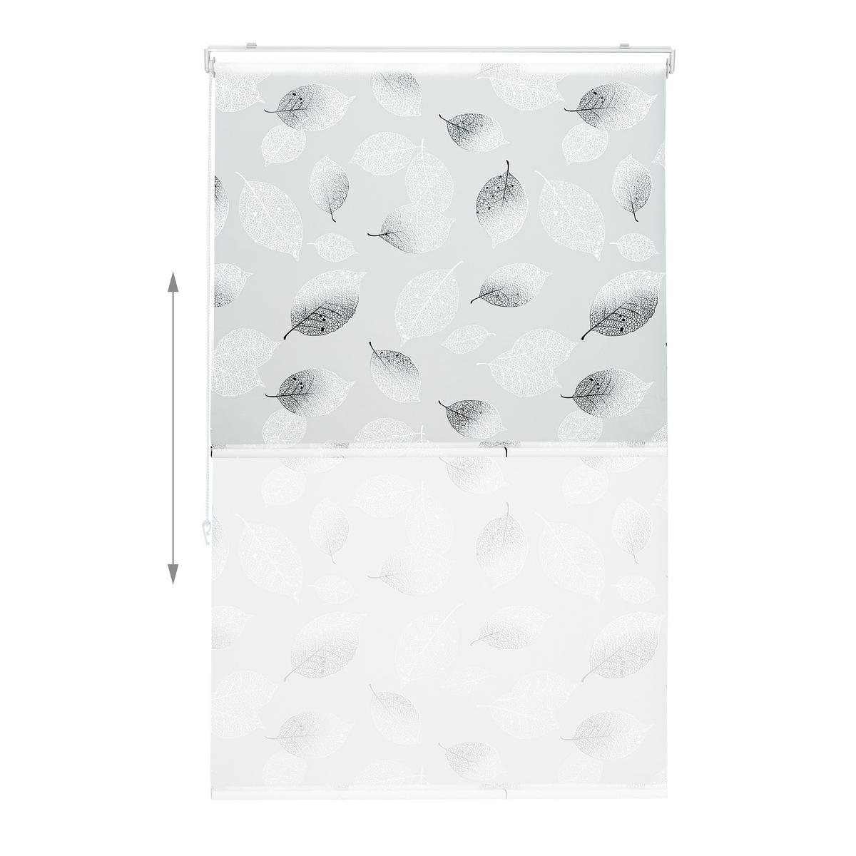 DUSCHROLLO - Weiß, Kunststoff/Metall (100/4.5cm) - Relaxdays