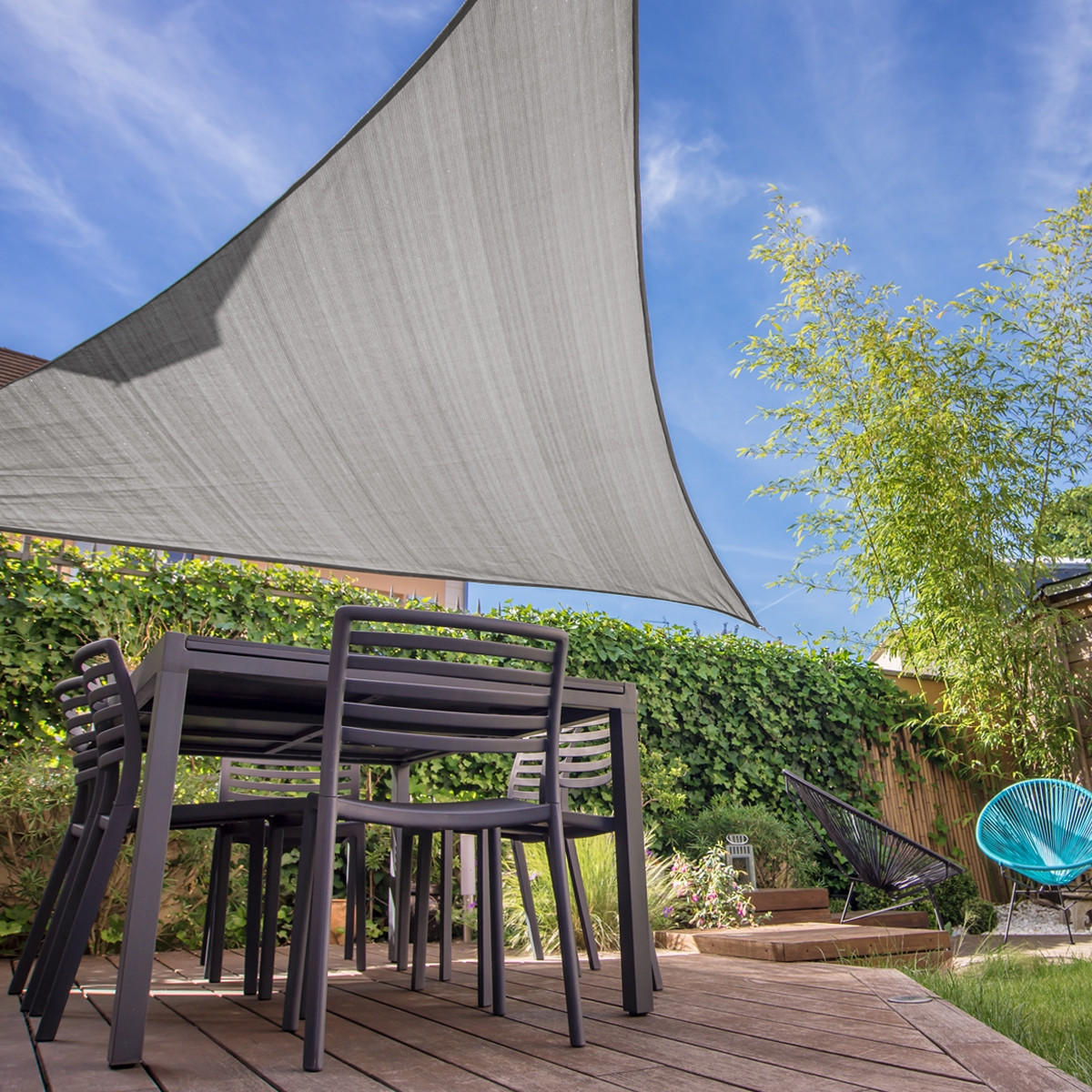 SONNENSEGEL - Grau, Textil (360/360cm) - ECD-Germany