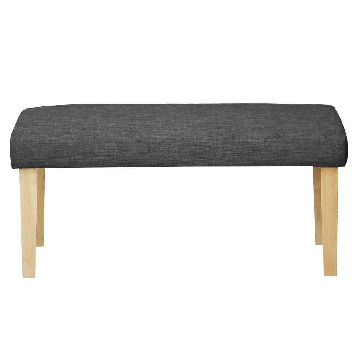 HOCKERBANK in Polyester 103/41/47 cm in Anthrazit - Braun, Textil (103/47/41cm) - Homestyle4u