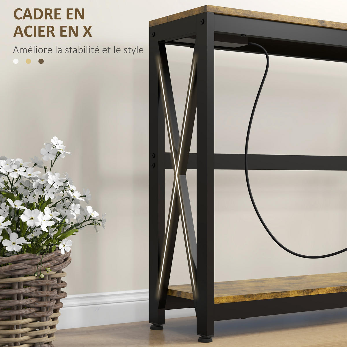 KONSOLENTISCH DE-16778 Braun - Braun, Holzwerkstoff (100/24/75cm) - ComfortXL