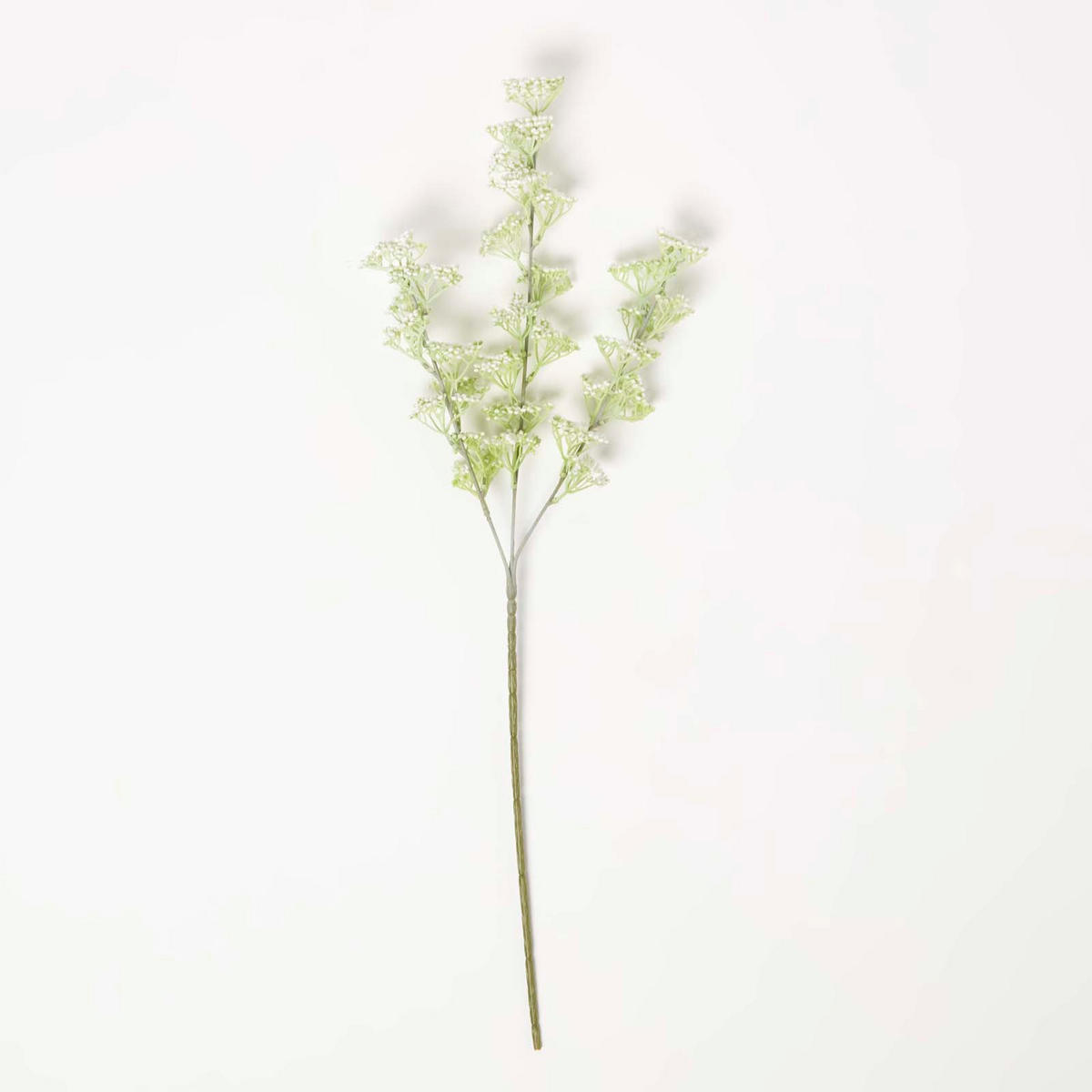 DEKOZWEIG Blütenknospen weiß, langstielig 60 cm - Weiß, Kunststoff (60cm) - Homescapes