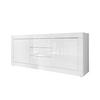 SIDEBOARD 2 Türen 3 Schubladen L210 cm - Initial - Weiß, Holzwerkstoff (42/85.8/210cm) - Calicosy