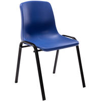 STAPELSTUHL Kunststoff blau - Blau/Schwarz, Kunststoff/Metall (47/76/52cm) - CLP