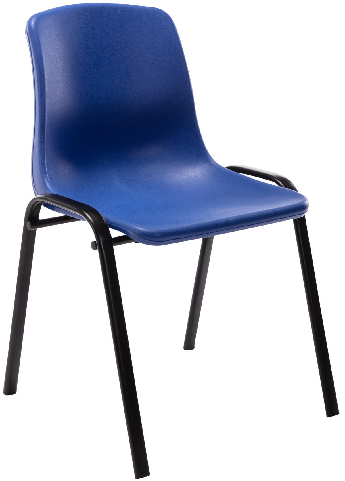 STAPELSTUHL Kunststoff blau - Blau/Schwarz, Kunststoff/Metall (47/76/52cm) - CLP