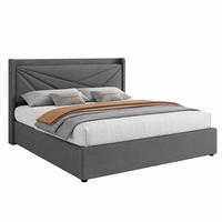 POLSTERBETT mit Bettkasten USB/Typ-C 160x200 cm Grau - Grau, Metall (160/200cm) - Meubliv