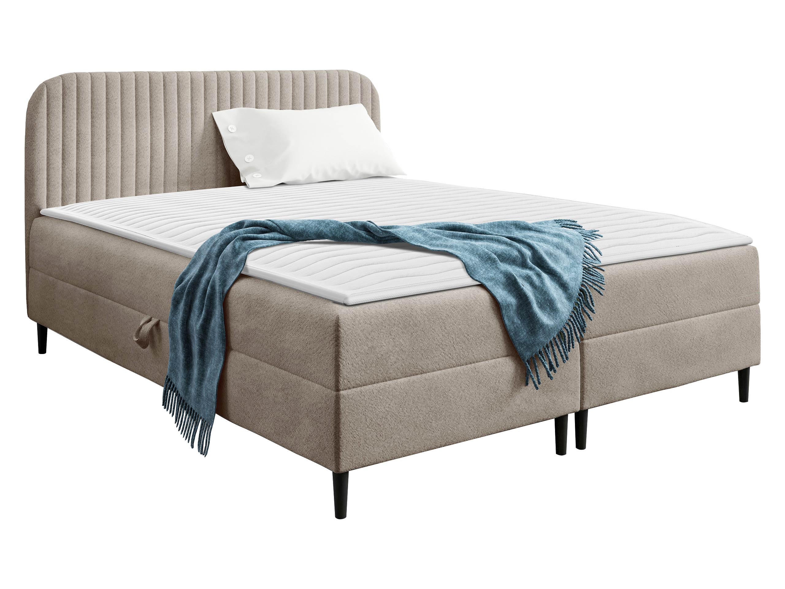 BOXBETT Box Best 1 - H3 - Hellbraun/Schwarz, Holz/Holzwerkstoff (200/200cm) - MIRJAN24