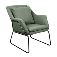 LOUNGESESSEL JOSIE Stoffbezug Grün - Schwarz/Grün, Textil (68/82/64cm) - SVITA