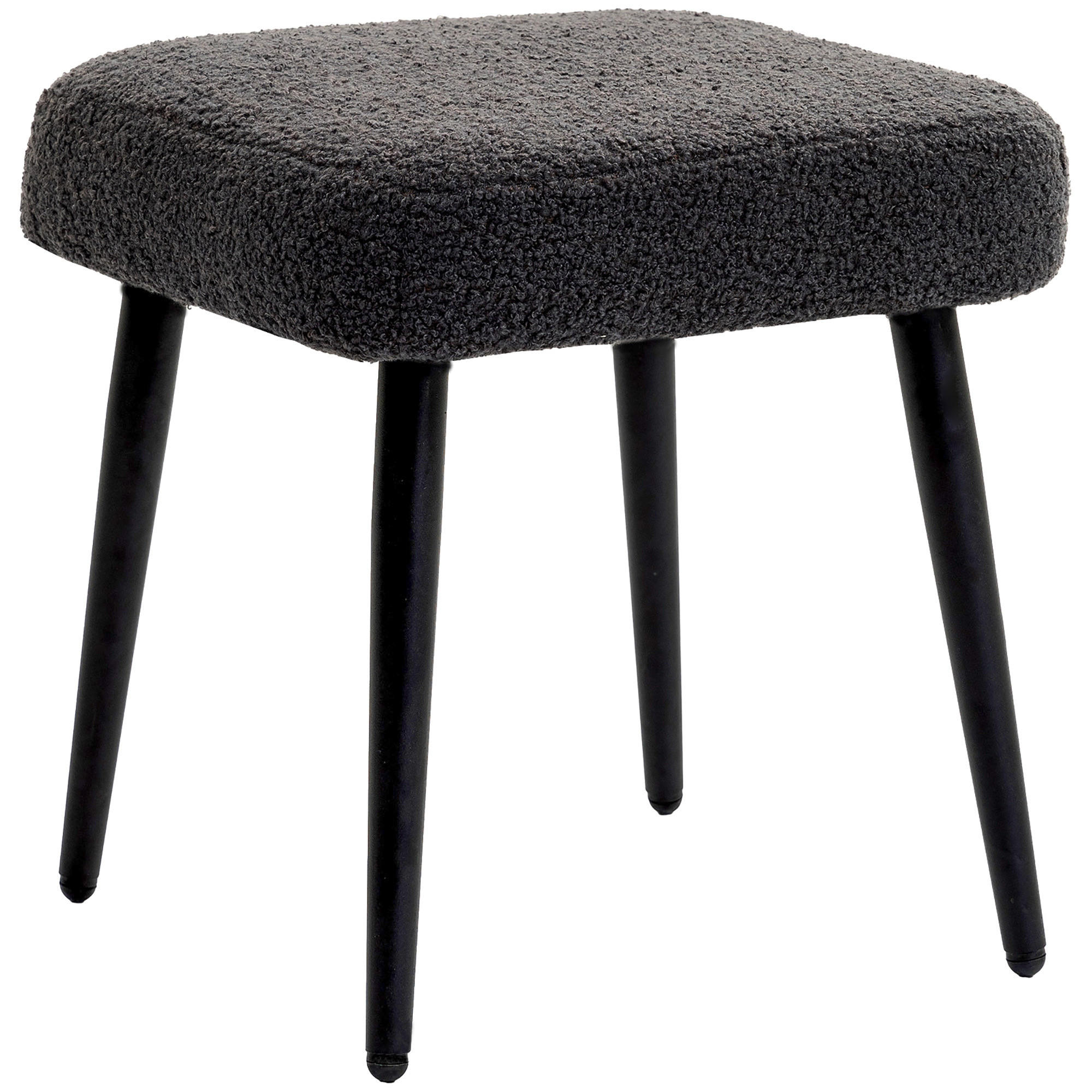 FUSSHOCKER - Dunkelgrau, Kunststoff (42/47/42cm) - HOMCOM